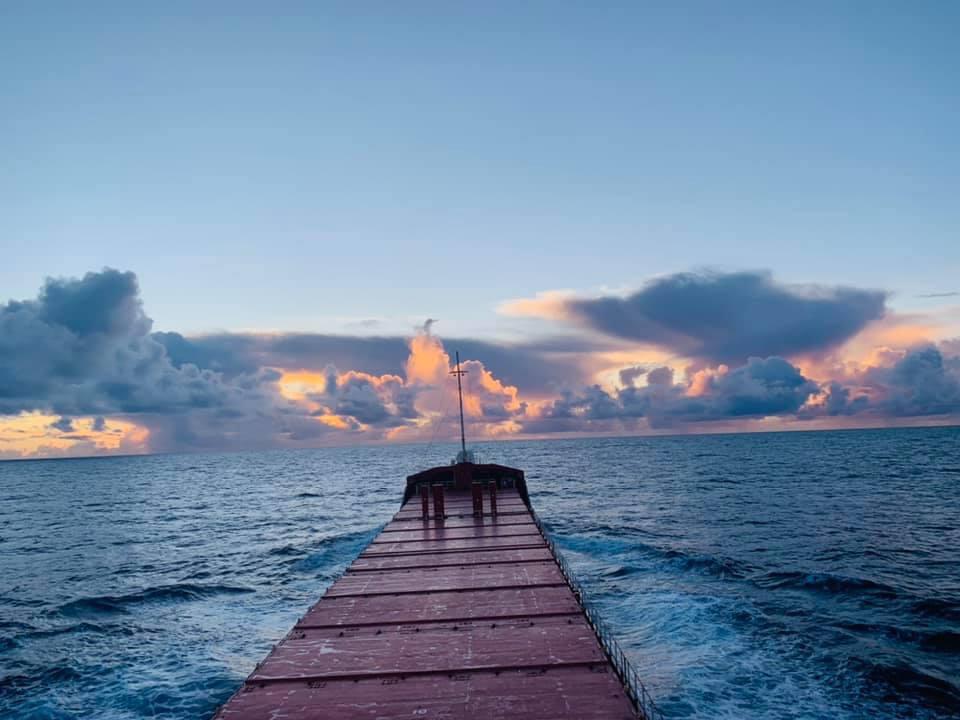 MV Frisiana sailing with lower emissions