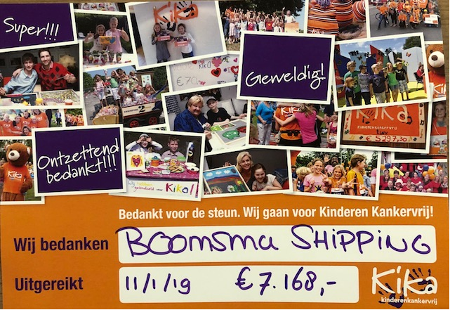 A wonderful amount for Stichting Kika